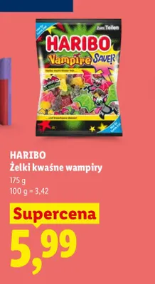 Żelki kwaśne wampiry Haribo promocja w Lidl
