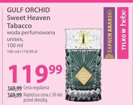 Sweet Heaven Tabacco woda perfumowana unisex promocja w Hebe