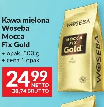 Kawa mielona Woseba Mocca Fix Gold promocja w Makro