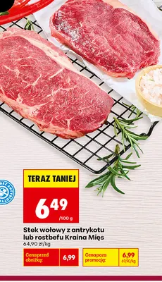 Stek wołowy z rostbefu Kraina Mięs promocja w Biedronka