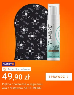 Zestaw pianka samoopalająca ST. MORIZ Fast Tan Mousse + rękawica do aplikacji promocja w Allegro