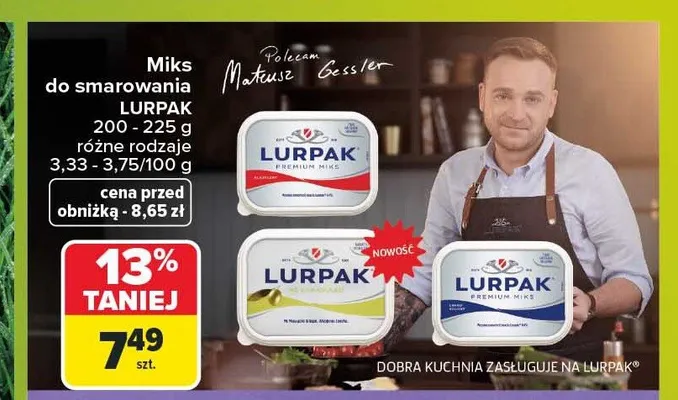 Miks do smarowania Lurpak Premium Miks z oliwą z oliwek promocja w Carrefour