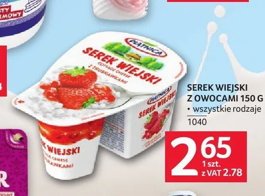 Serek wiejski z owocami Piątnica promocja w Selgros