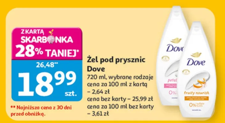 Żel pod prysznic Dove promocja w Auchan