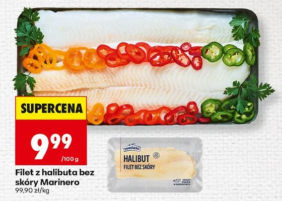 Filet z halibuta bez skóry promocja w Biedronka