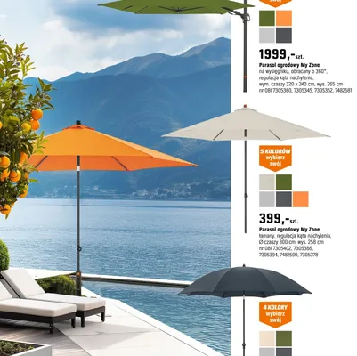 Parasol ogrodowy My Zone promocja w OBI