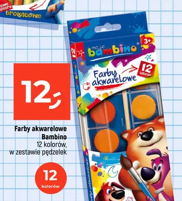 Farby akwarelowe Bambino 12 kolorów promocja w Dealz