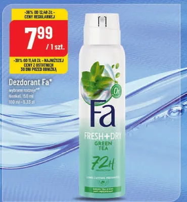 Dezodorant Fa wybrane rodzaje Henkel, 150 ml 100 ml - 5,33 zł promocja w POLOmarket