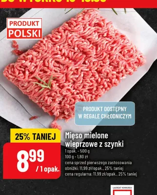 Mięso mielone wieprzowe z szynki promocja w POLOmarket