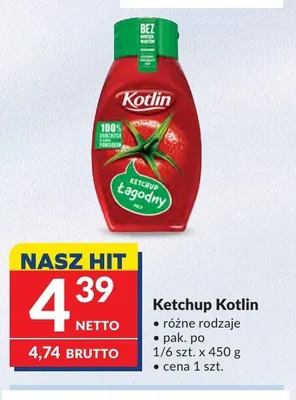 Ketchup Kotlin łagodny promocja w Makro