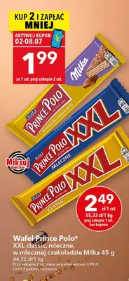 Wafel Milka w mlecznej czekoladzie promocja w LEWIATAN