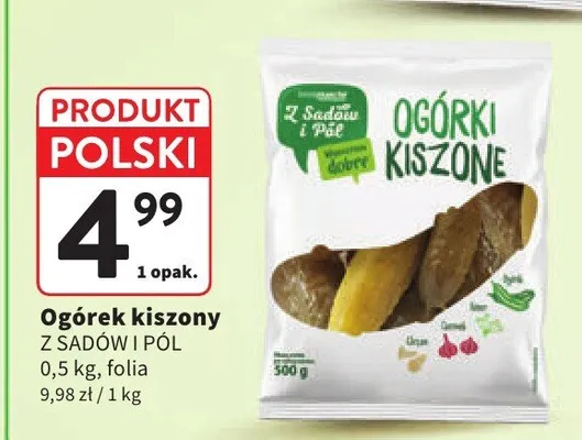 Ogórek kiszony folia promocja w Intermarche