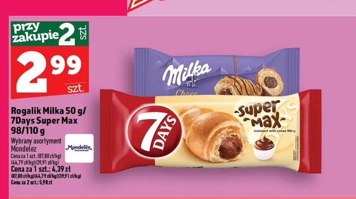 Rogalik Milka Choco promocja w TOPAZ