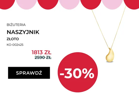 Naszyjnik złoty Briju promocja w Briju