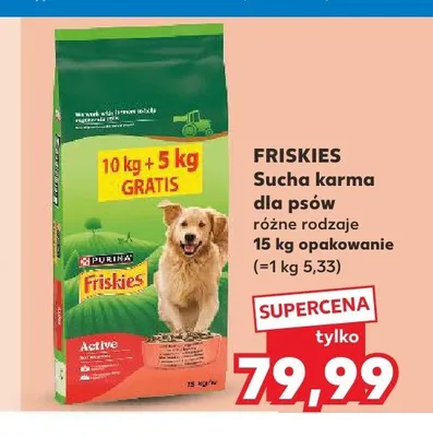 Sucha karma dla psów Purina Friskies różne rodzaje promocja w Kaufland
