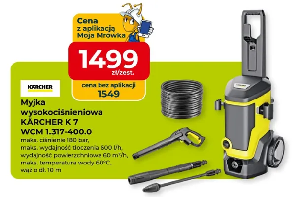 Myjka wysokociśnieniowa K 7 WCM 1.317-400.0 promocja w PSB Mrówka