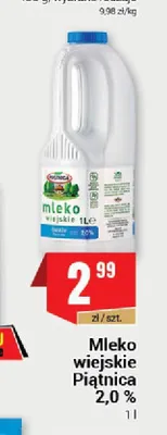 Mleko wiejskie Piątnica 2,0% promocja w Premium Nasz Sklep