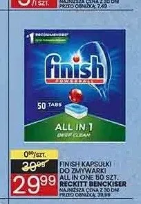 Kapsułki do zmywarki Finish All in 1 50szt. promocja w Wafelek