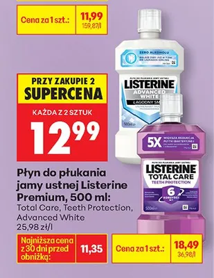 Płyn do płukania jamy ustnej Advanced White promocja w Biedronka