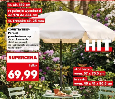 Parasol przeciwsłoneczny Countryside promocja w Kaufland