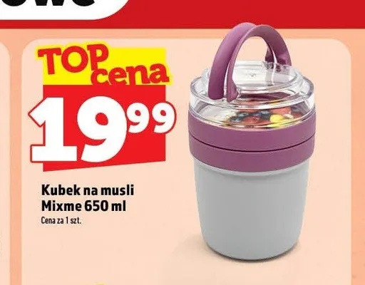 Kubek na musli Mixme 650 ml promocja w TOPAZ