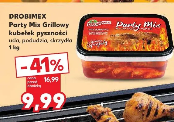 Party Mix Grillowy Drobimex kubełek pyszności uda podudzia skrzydła promocja w Kaufland