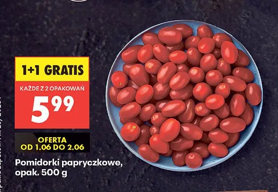 Pomidorki papryczkowe promocja w Biedronka