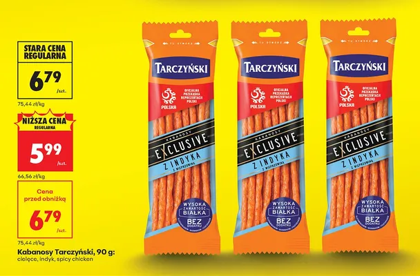 Kabanosy cielęce, indyk, spicy chicken promocja w Biedronka