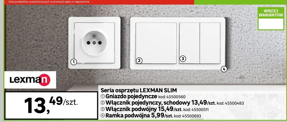 Ramka podwójna Lexman Slim promocja w Leroy Merlin