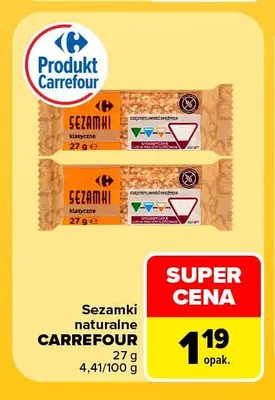 Sezamki naturalne Carrefour promocja w Carrefour