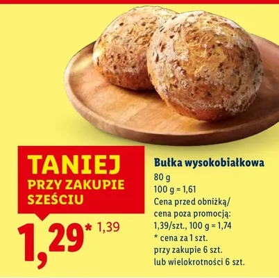 Bułka wysokobiałkowa promocja w Lidl