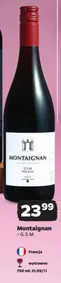 Wino czerwone wytrawne Montaignan G.S.M. promocja w Netto