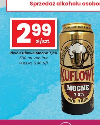 Piwo Kuflowe Mocne 7,2% promocja w emma MARKET
