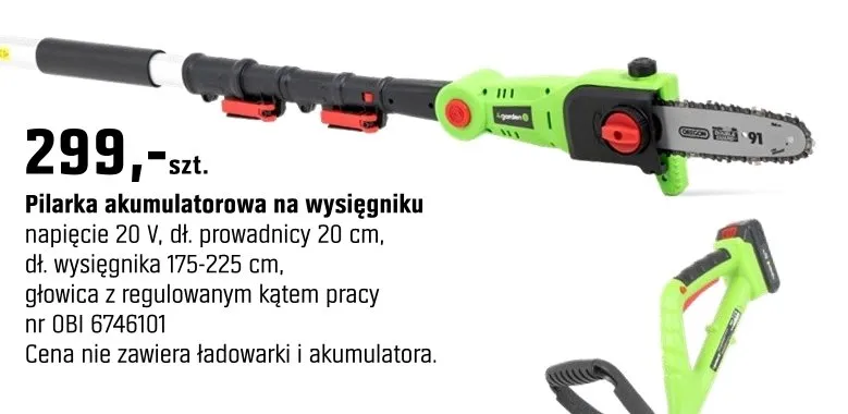 Pilarka akumulatorowa na wysięgniku promocja w OBI