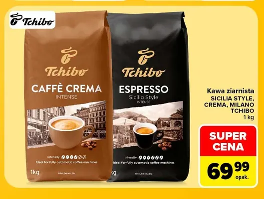 Kawa ziarnista Tchibo Crema promocja w Carrefour