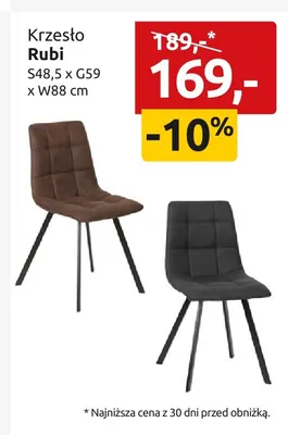Krzesło Rubi promocja w Black Red White