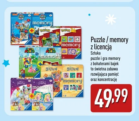 Puzzle z licencją Ravensburger promocja w Aldi