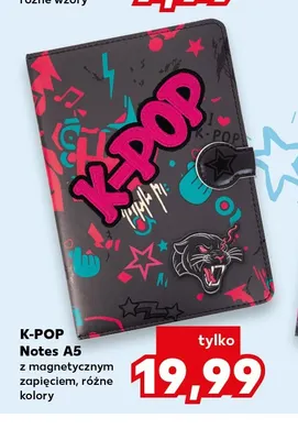 Notes A5 z magnetycznym zapięciem K-POP promocja w Kaufland