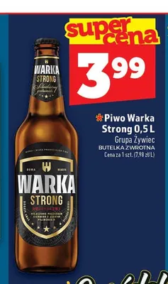 Piwo Warka Strong promocja w TOPAZ
