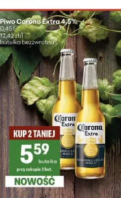 Piwo Corona Extra promocja w Delikatesy Centrum