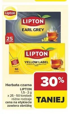 Herbata czarna Lipton promocja w Carrefour