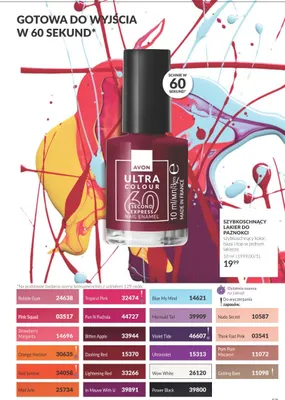Szybkoschnący lakier do paznokci Avon promocja w AVON
