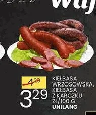 Kiełbasa wrzosowska Unilang promocja w Wafelek