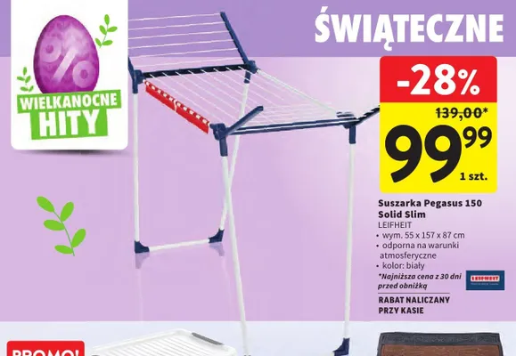 Suszarka Pegasus 150 Solid Slim promocja w Intermarche
