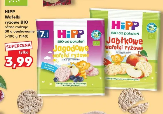 Wafelki ryżowe jabłkowe HiPP BIO promocja w Kaufland
