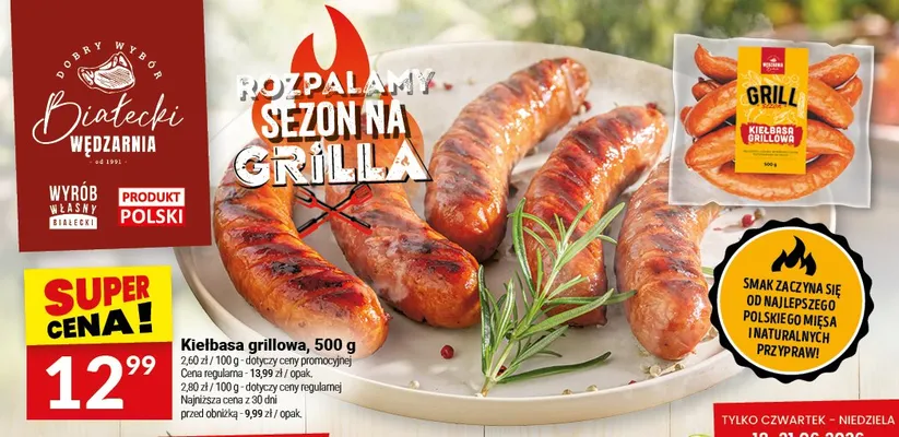 Kiełbasa grillowa Białecki promocja w Twój Market