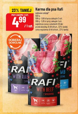 Karma dla psa Rafi z wołowiną promocja w POLOmarket