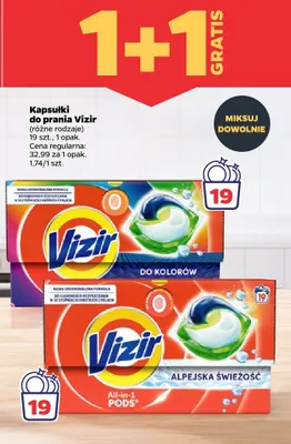 Kapsułki do prania Vizir do kolorów, Alpejska świeżość promocja w Netto