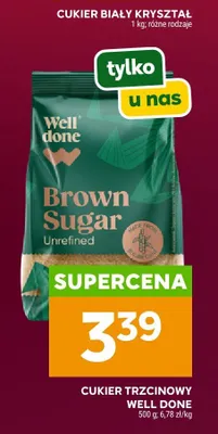 Cukier trzcinowy Brown Sugar Unrefined Well Done promocja w Stokrotka