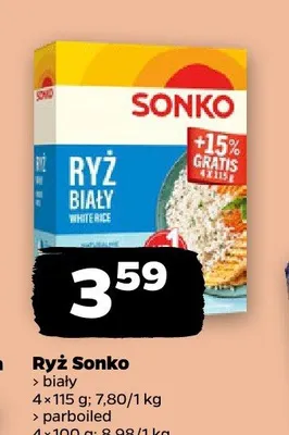 Ryż parboiled Sonko 4-pak promocja w Netto